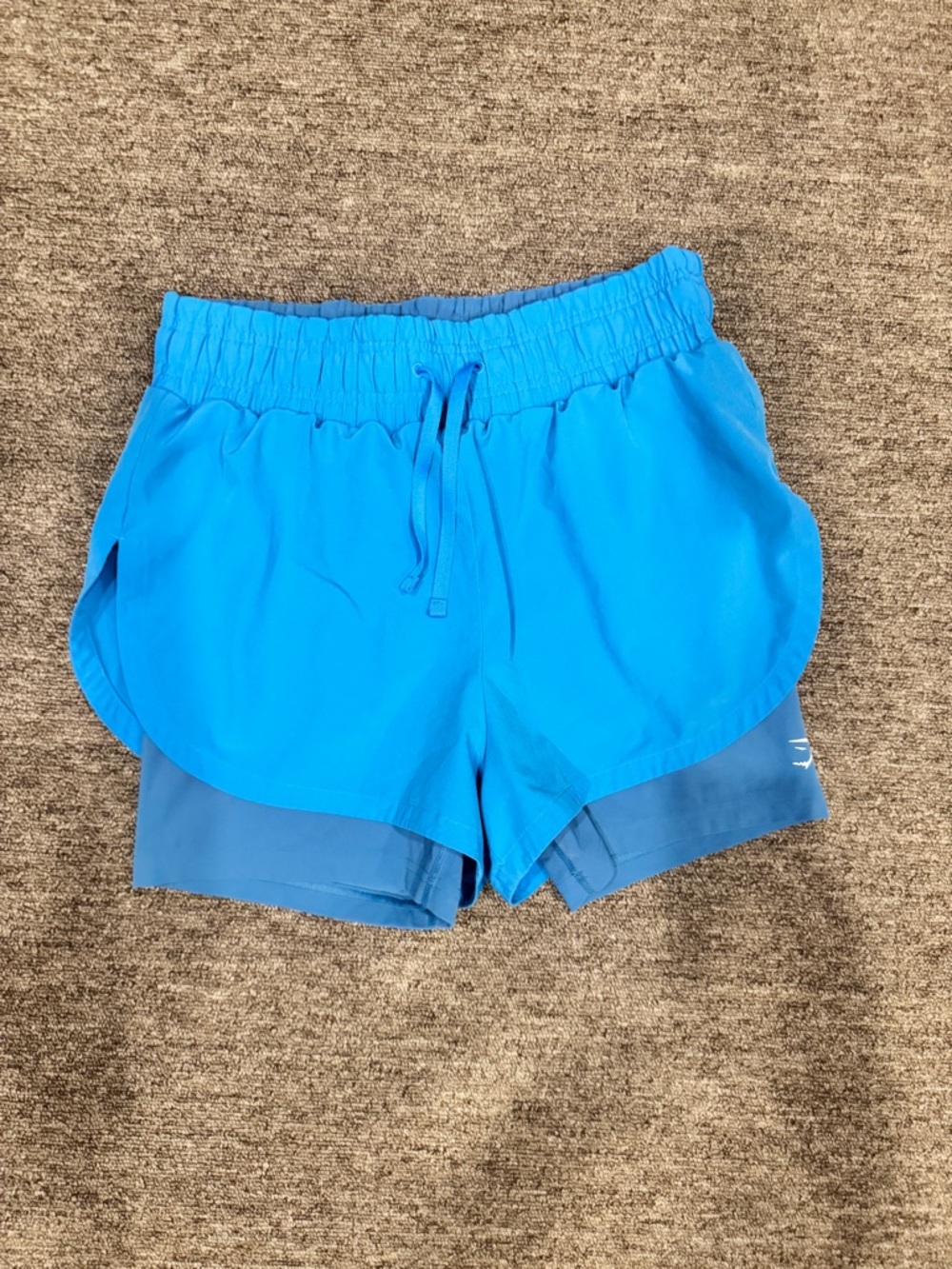 Gymshark Bright Blue Layered Running Shorts
